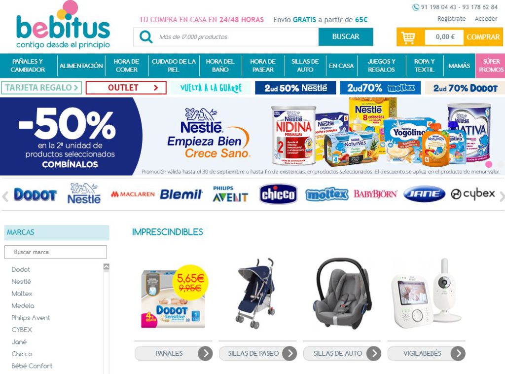 Los consumidores eligen a Bebitus como la séptima mejor tienda online española