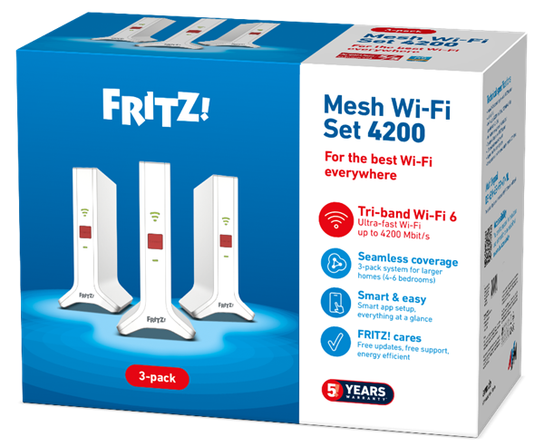 Disfruta de una red Wi-Fi Mesh sin router con los nuevos FRITZ!Mesh Wi-Fi Set 4200