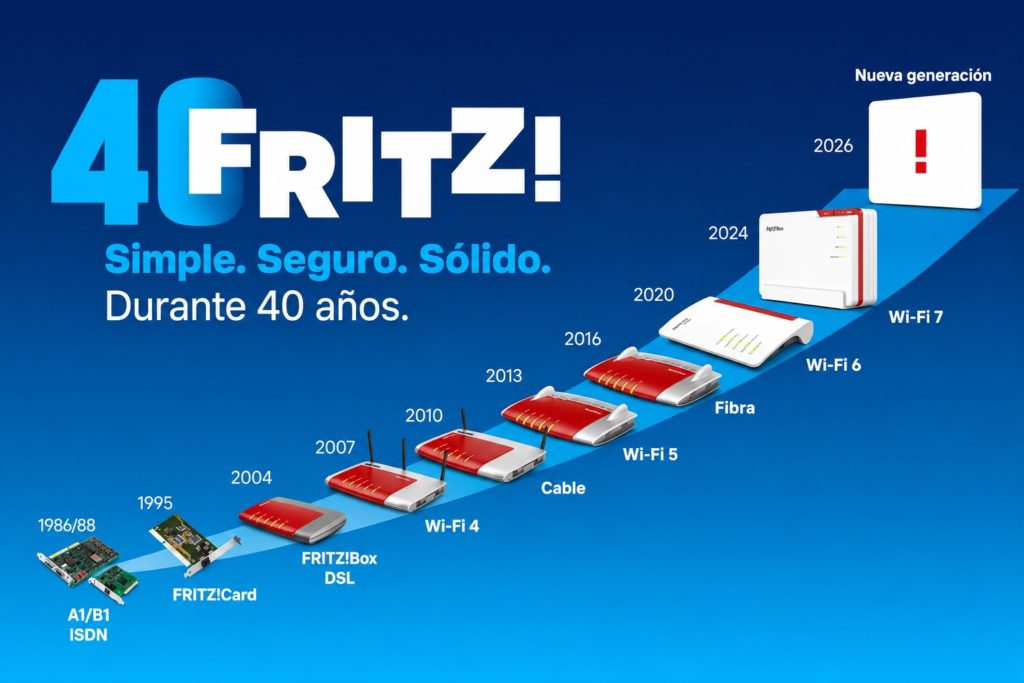 FRITZ! cumple 40 años impulsando la conectividad de banda ancha en Europa
